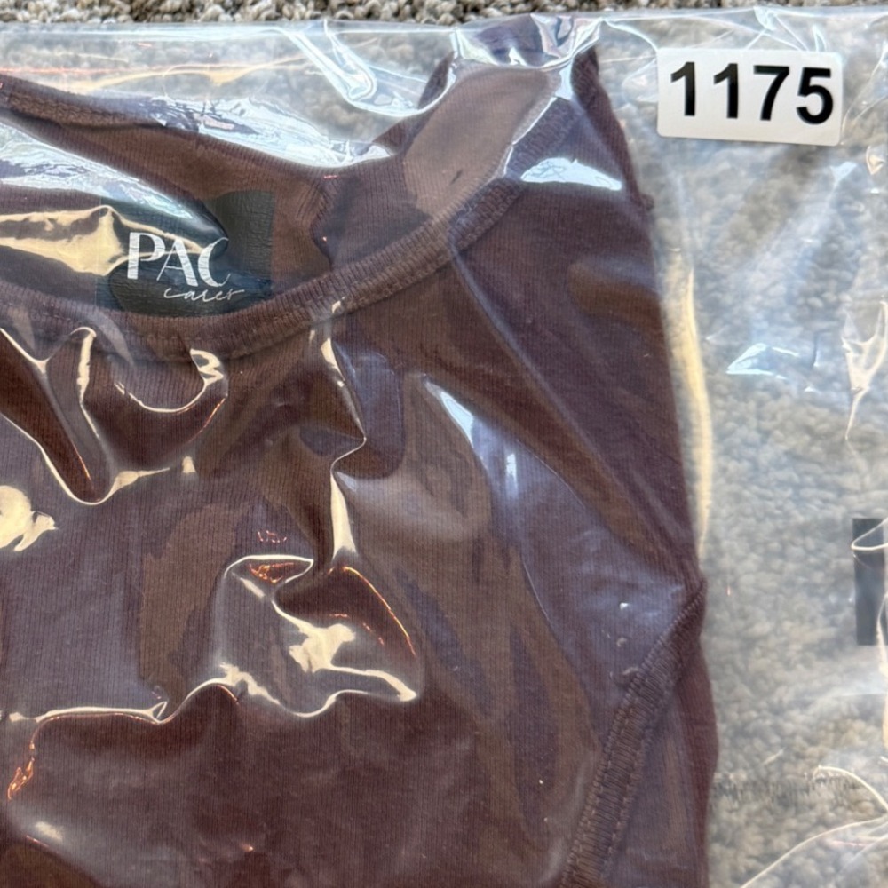 PacSun Pac Cares Brown Ribbed Long Sleeve Crop Top Lettuce Hem XS - Picture 6 of 6